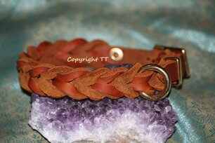 Fettlederhalsband 12mm Leder