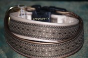 Halsband Einzelstück Leder perlmutt